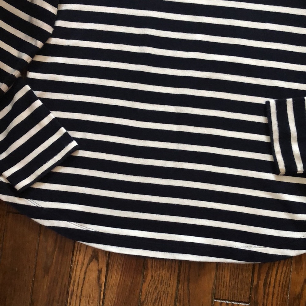 Talbots navy and white striped cotton top - Picture 5 of 5